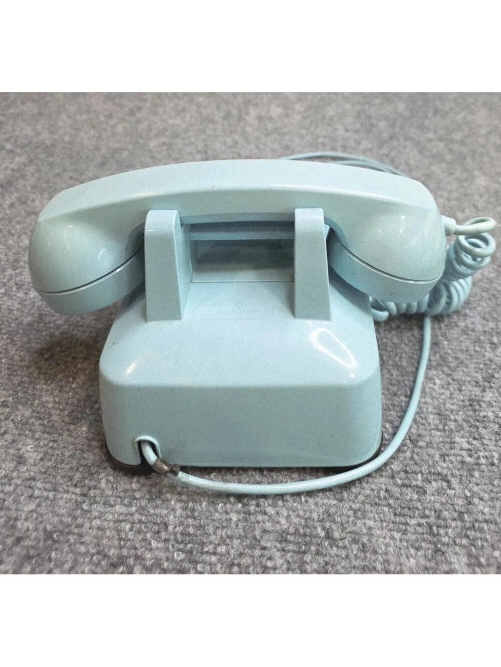Rare EXCELLENT VINTAGE WESTERN ELECTRIC CLASSIC TEAL ROTARY DIAL DESK PHONE READ - Picture 7 of 9